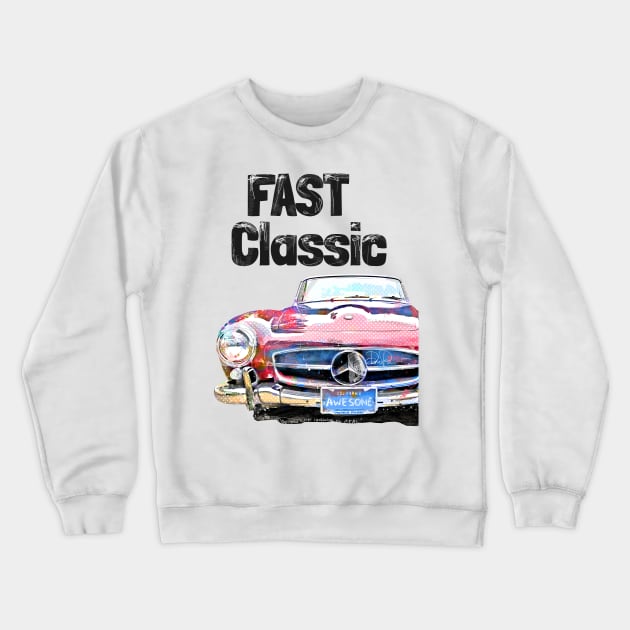 Mercedes 190 SL Classic Crewneck Sweatshirt by Woohoo